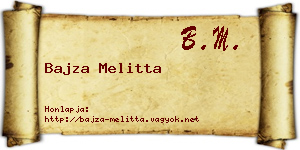 Bajza Melitta névjegykártya